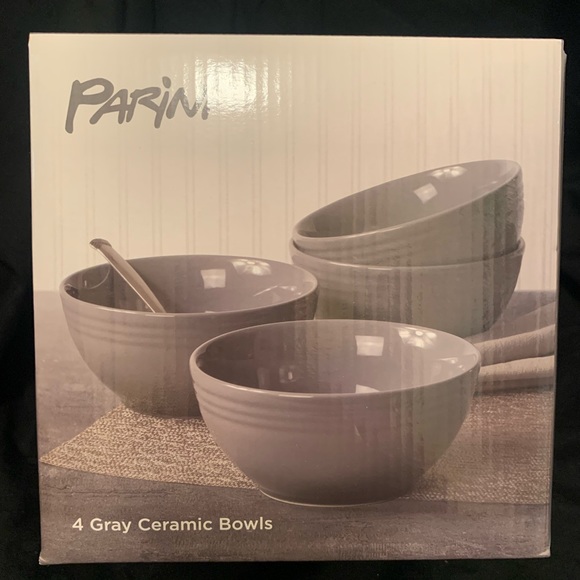 Parini Other - Parini 4-piece gray ceramic bowls
